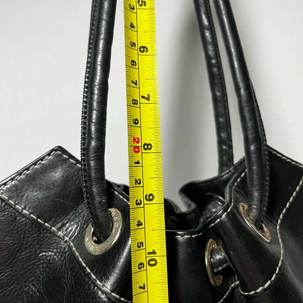 MICHAEL KORS large florentine leather black studded shoulder bag